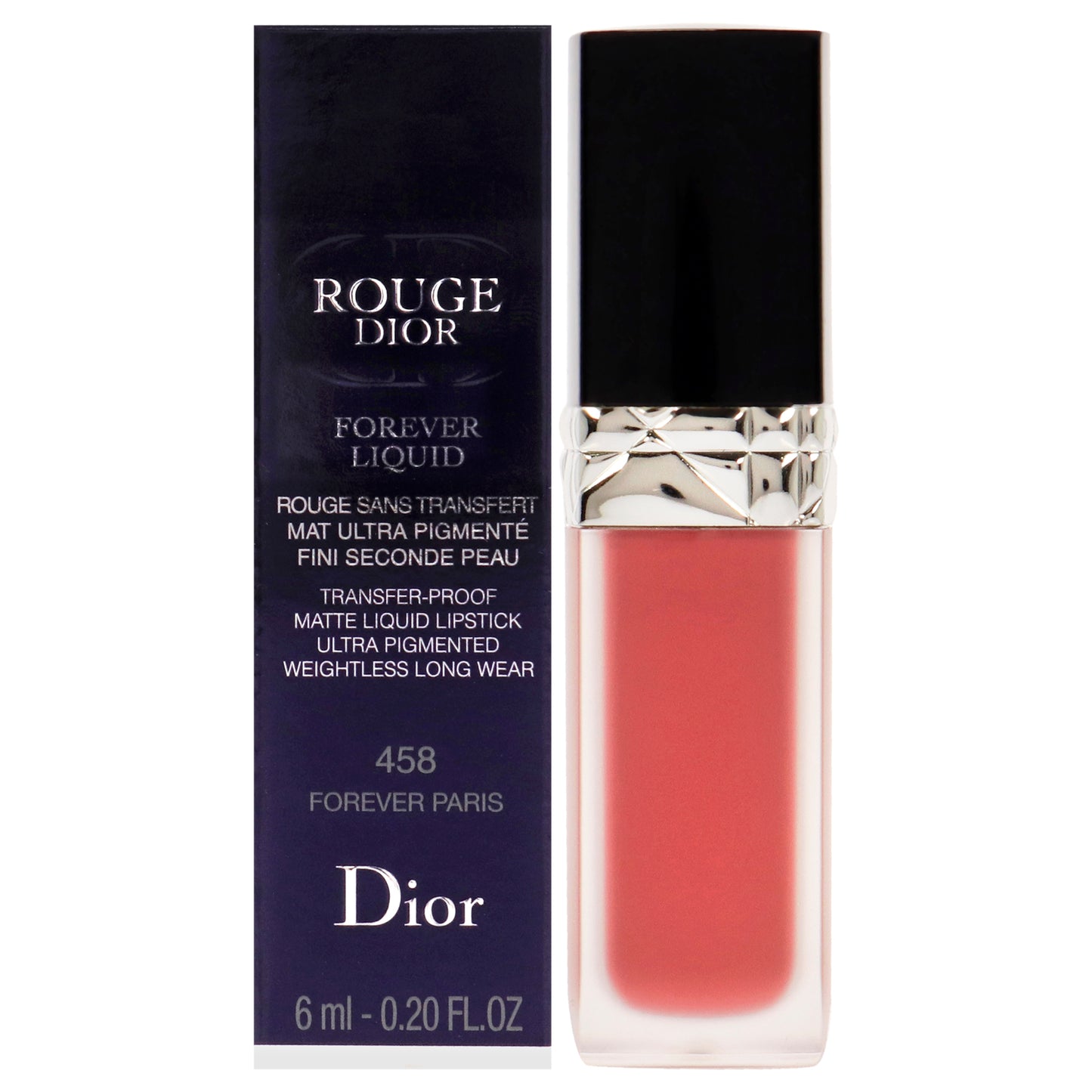 Rouge Dior Forever Liquid Matte Lipstick - 458 Forever Paris by Christian Dior for Women - 0.2 oz Lipstick