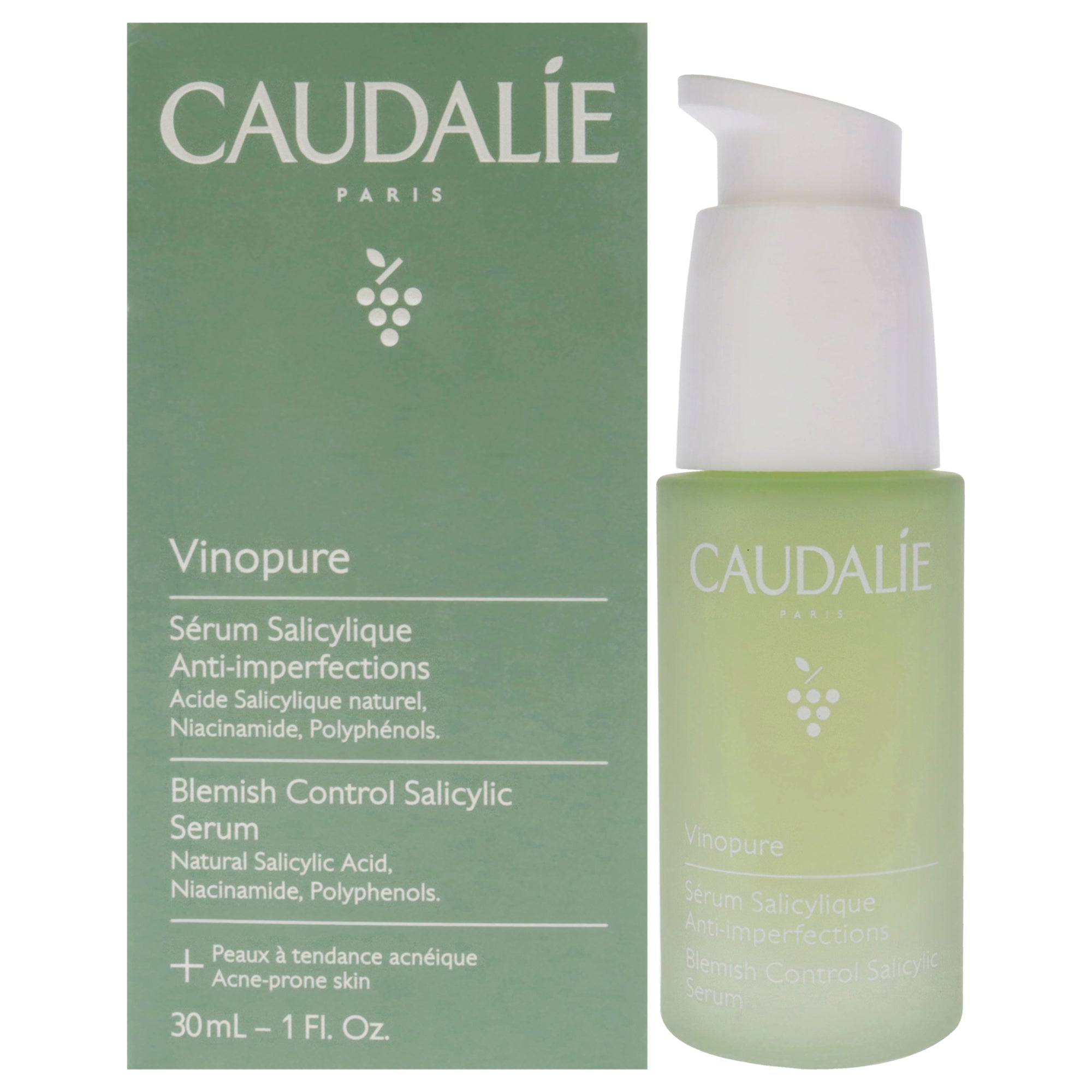 Vinopure Natural Salicylic Acid Pore Minimizing Serum by Caudalie for Unisex - 1 oz Serum (Tester)