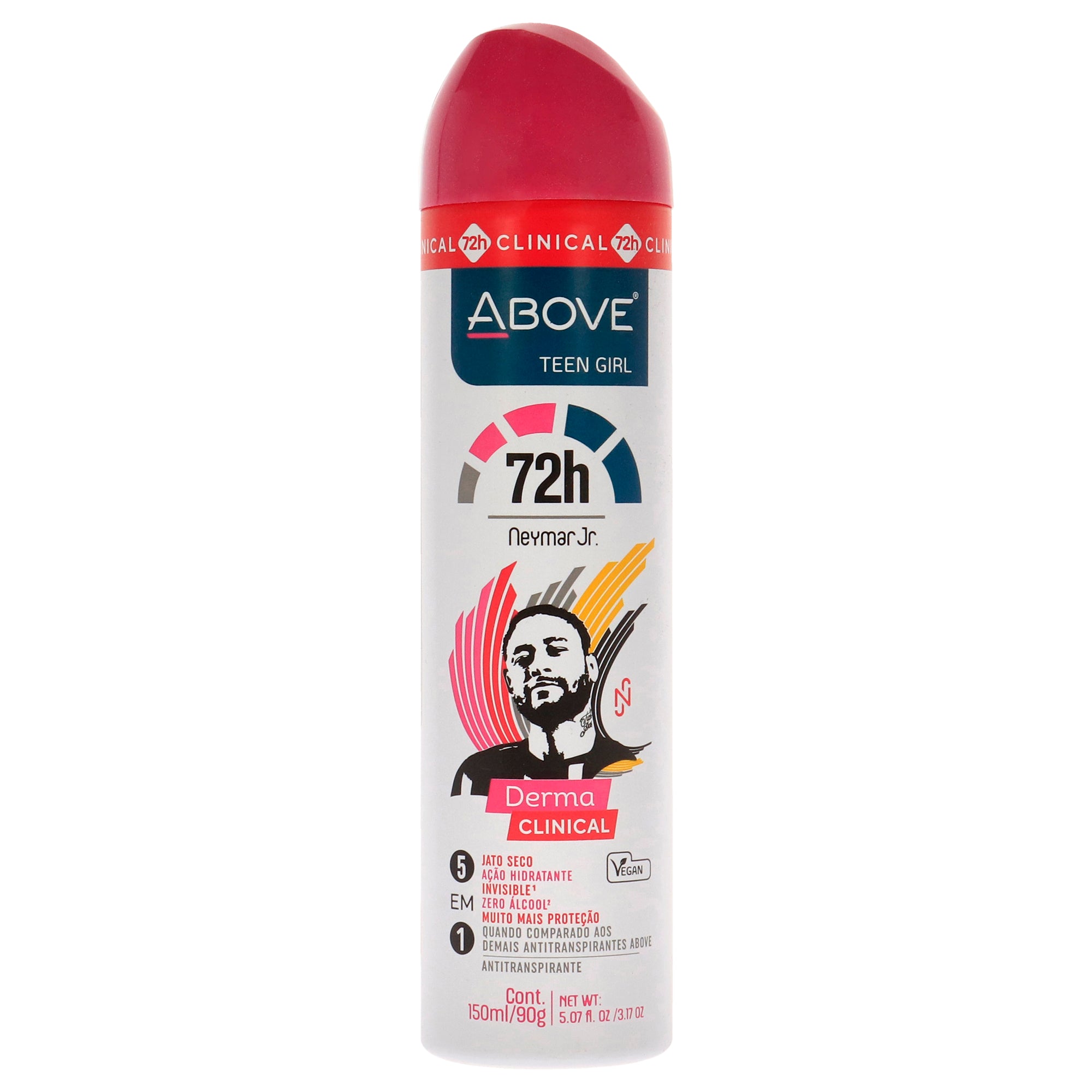 72 Hours Neymar Jr Derma Clinical Antiperspirant Deodorant - Teen Girl by Above for Women - 3.17 oz Deodorant Spray
