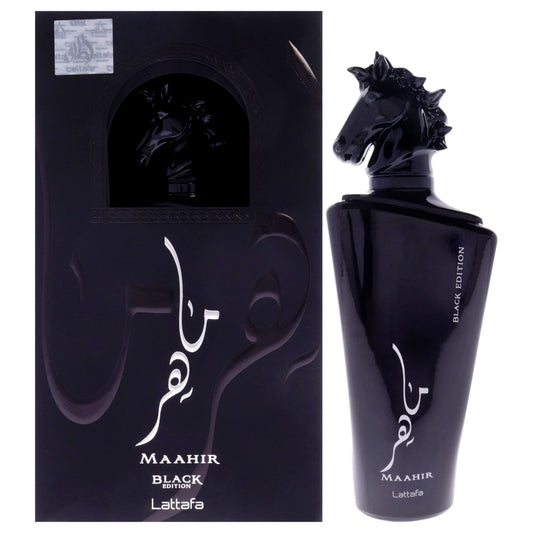 Maahir - Black Edition by Lattafa for Men - 3.4 oz EDP Spray