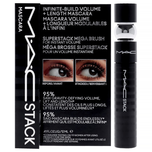 MAC Stack Superstack Mega Brush Mascara - Black by MAC for Women - 0.41 oz Mascara