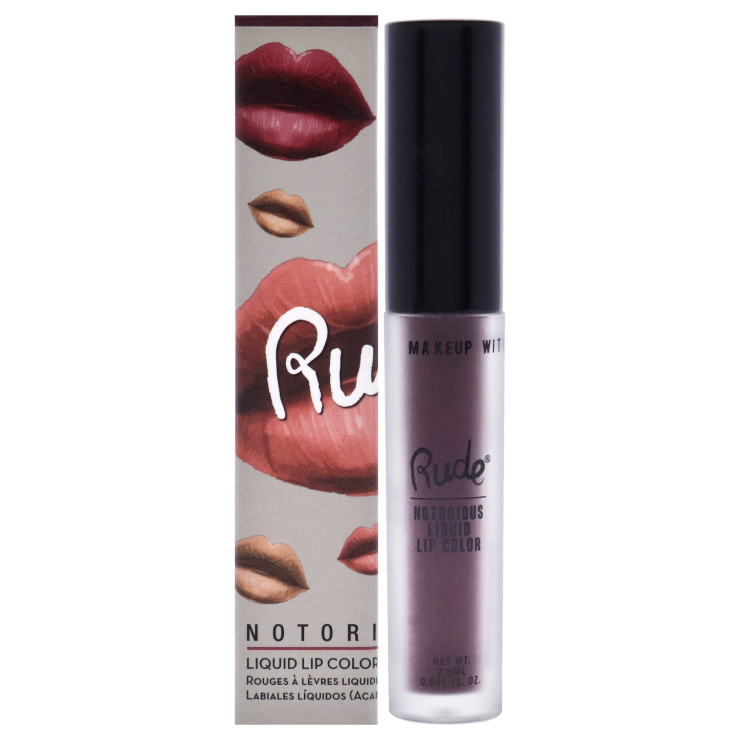 Notorious Liquid Lip Color - Deeply Disturbed by Rude Cosmetics for Women - 0.1 oz Lipstick
