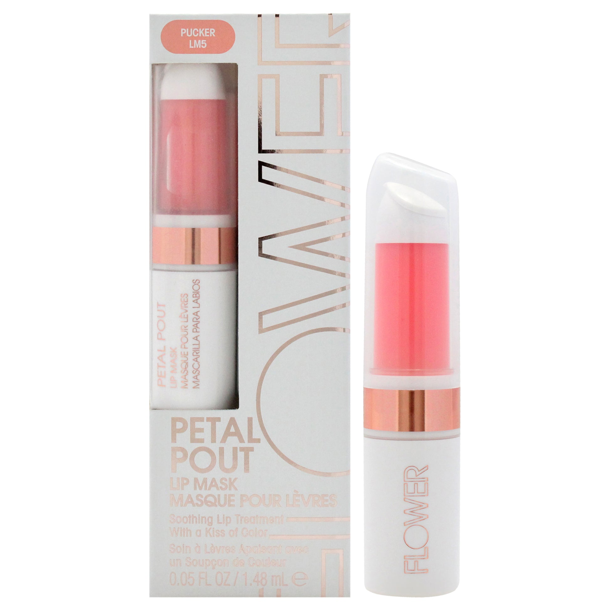 Petal Pout Lip Mask - LM5 Pucker by Flower Beauty for Women - 0.05 oz Lip Mask