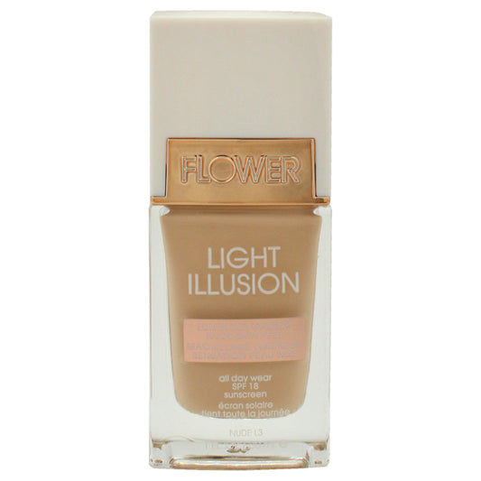 Light Illusion Foundation SPF 18 - L3 Nude by Flower Beauty for Women - 1 oz Foundation