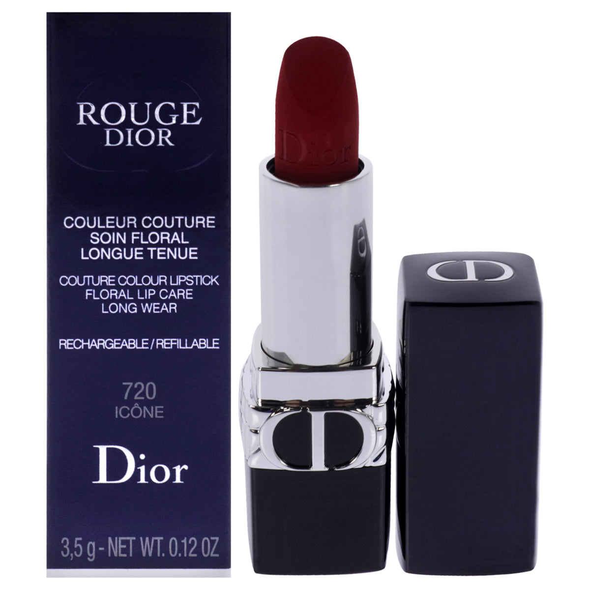 Rouge Dior Couture Velvet Lipstick - 720 Icone by Christian Dior for Women - 0.12 oz Lipstick (Refillable)