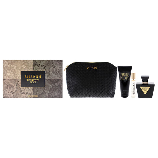 Guess Seductive Noir 4 Pc Gift Set 2.5oz EDT Spray