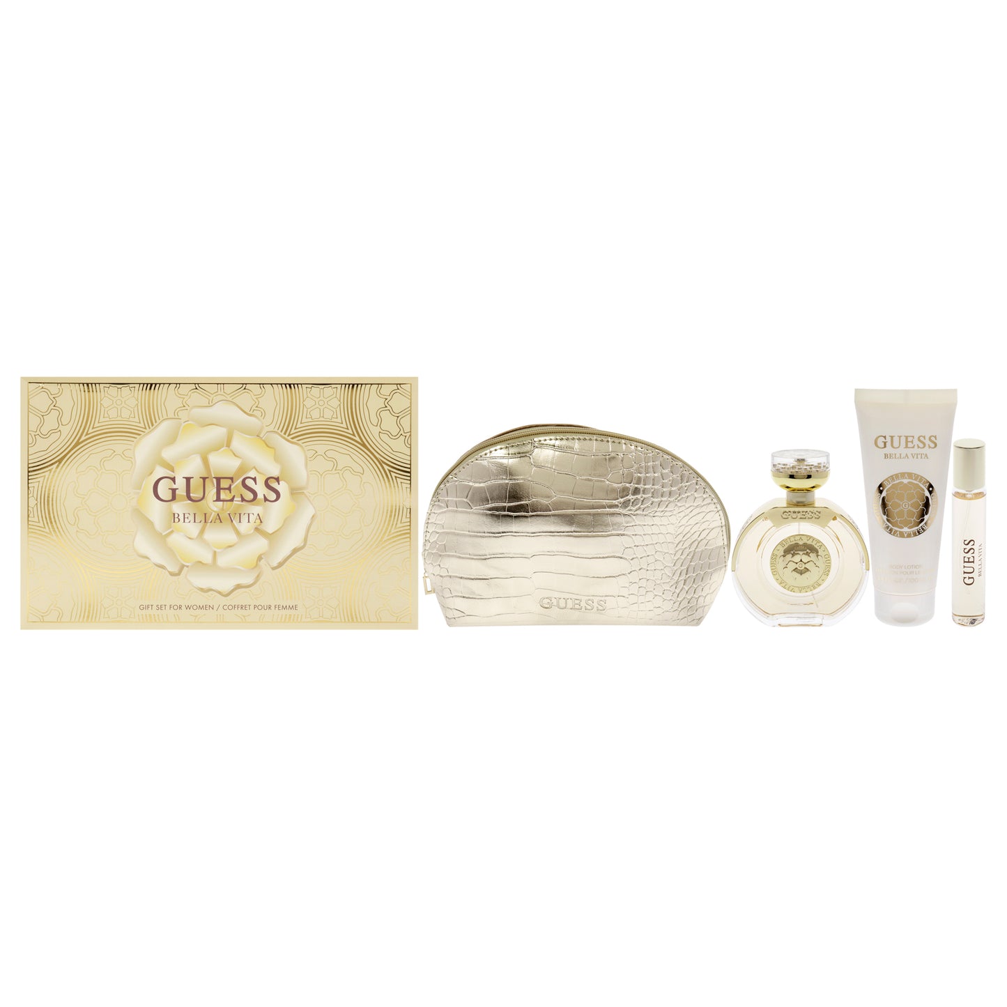 Guess Bella Vita 4 Pc Gift Set 3.4oz EDP Spray