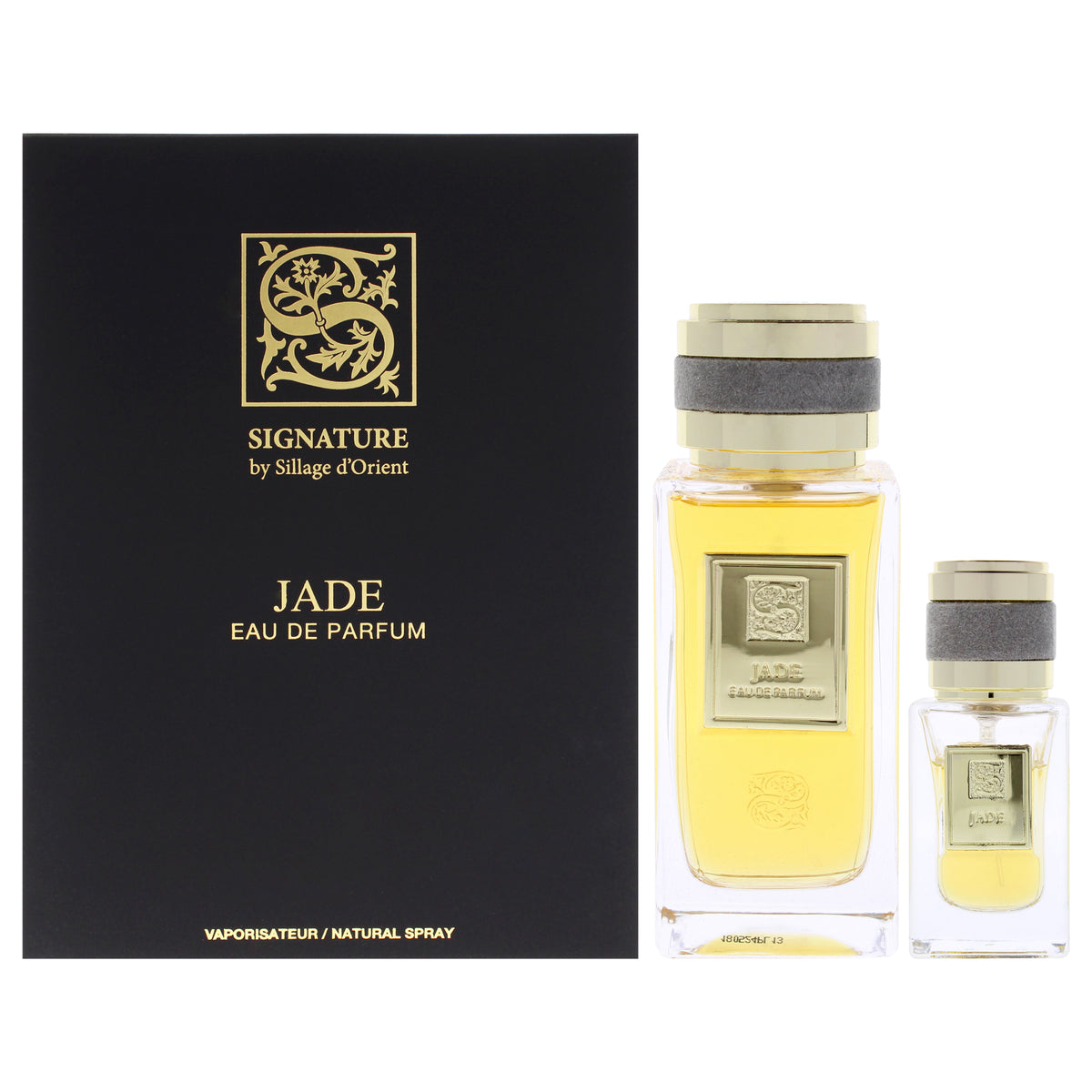 Jade by Sillage dOrient for Unisex - 3 Pc Gift Set 3.4oz EDP Spray, 0.5oz EDP Spray (Refillable), Sprayer