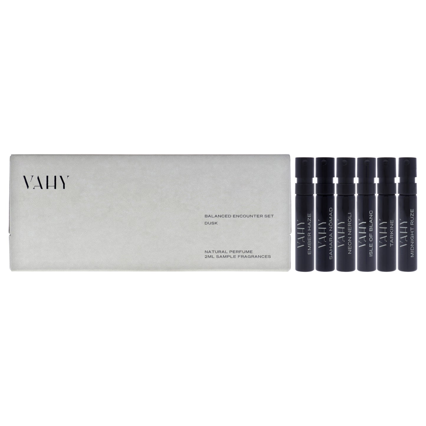 Balanced Encounter Set - Dusk 6 Pc Mini Gift Set 2ml Ember Haze EDP Spray Vial