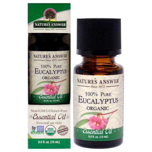 Essential Oil Organic - Eucalyptus by Natures Answer for Unisex - 0.5 oz Oil