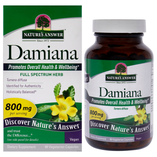 Damiana - 800mg by Natures Answer for Women - 90 Count Capsules
