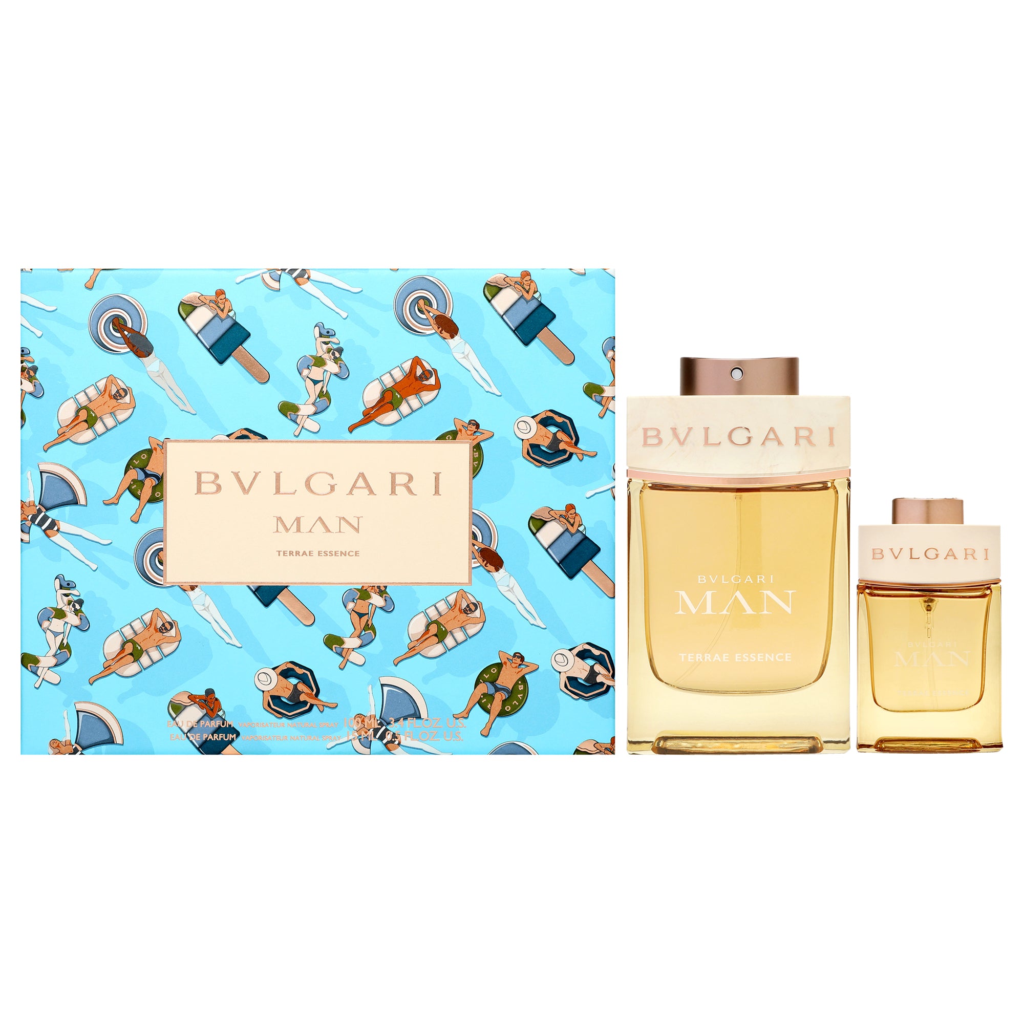Bvlgari Man Terrae Essence by Bvlgari for Men - 2 Pc Gift Set 3.4oz EDP Spray, 0.5oz EDP Spray