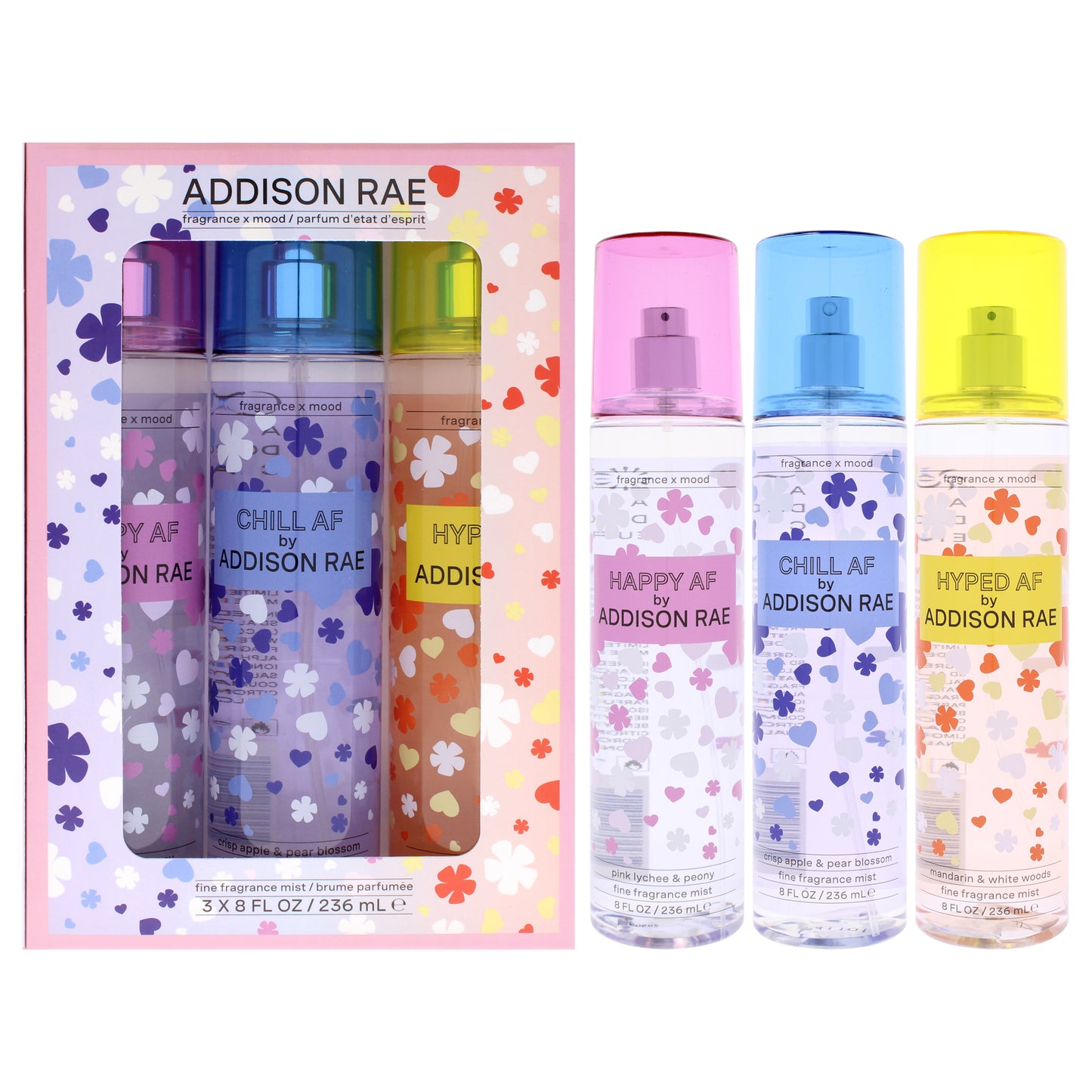 Addison Rae Set 3 x 8 oz Fragrance Mist - Happy AF