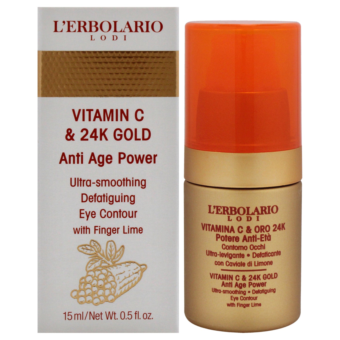 Vitamin C and 24K Gold Ultra Smoothing Defatiguing Eye Contour 0.5 oz Treatment
