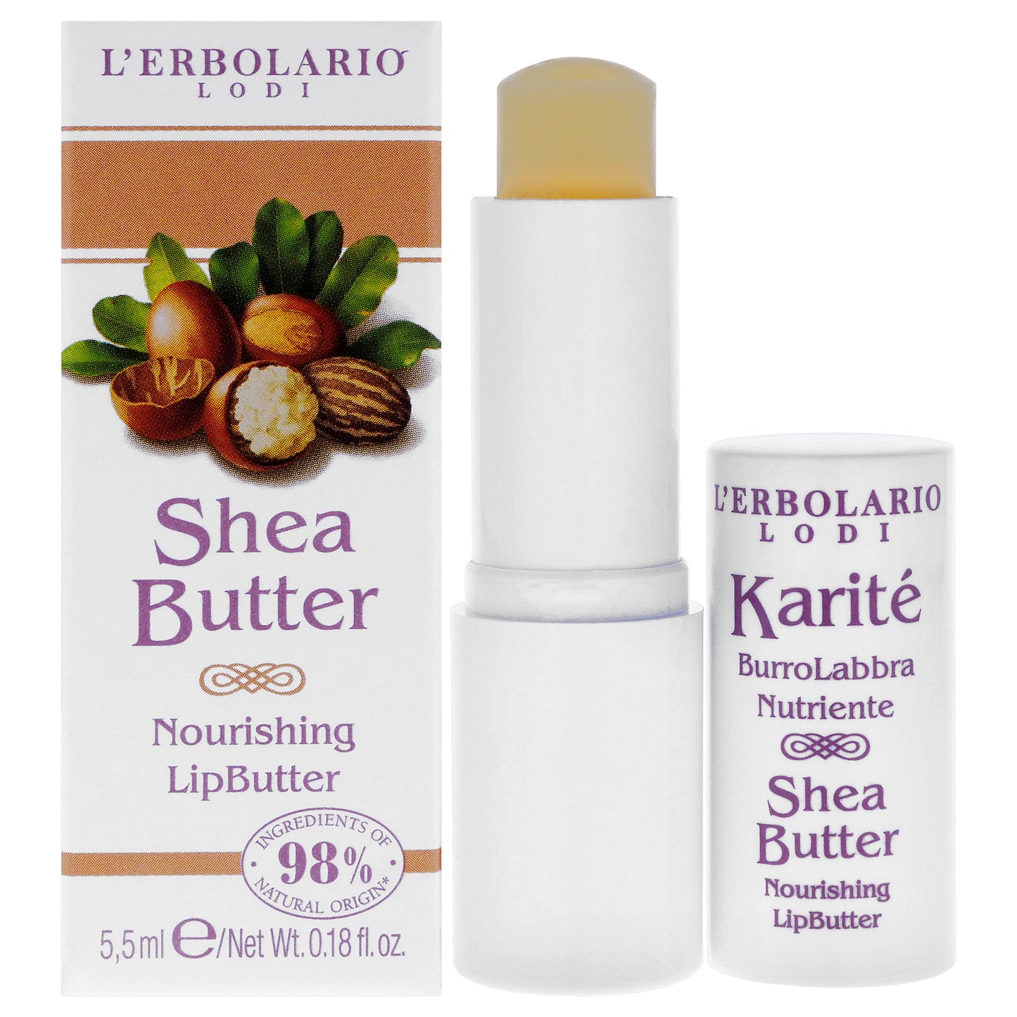 Nourishing Lips Butter - Shea Butter by LErbolario for Women - 0.18 oz Lip Balm