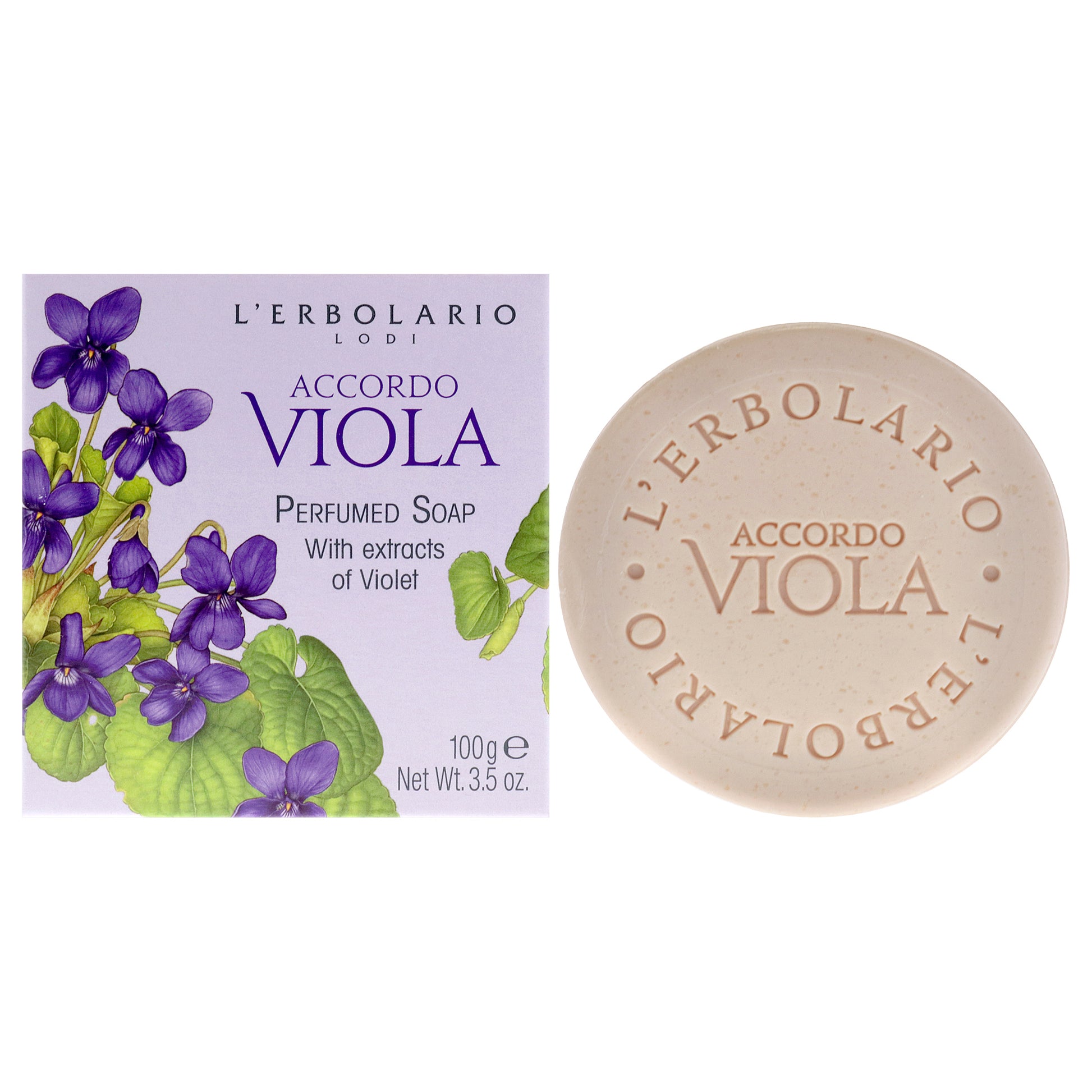 Perfumed Soap - Accordo Viola by LErbolario for Unisex - 3.5 oz Soap