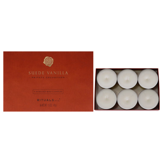 Suede Vanilla Mini Scented Candles 6 x 1.5 oz Candle