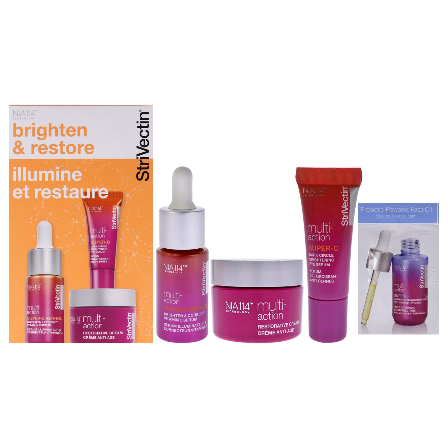 Power Starters Multi-Action Brighten and Restore Trio 3 Pc 0.5 oz Super-C Retinol Brighten and Correct Vitamin C Serum