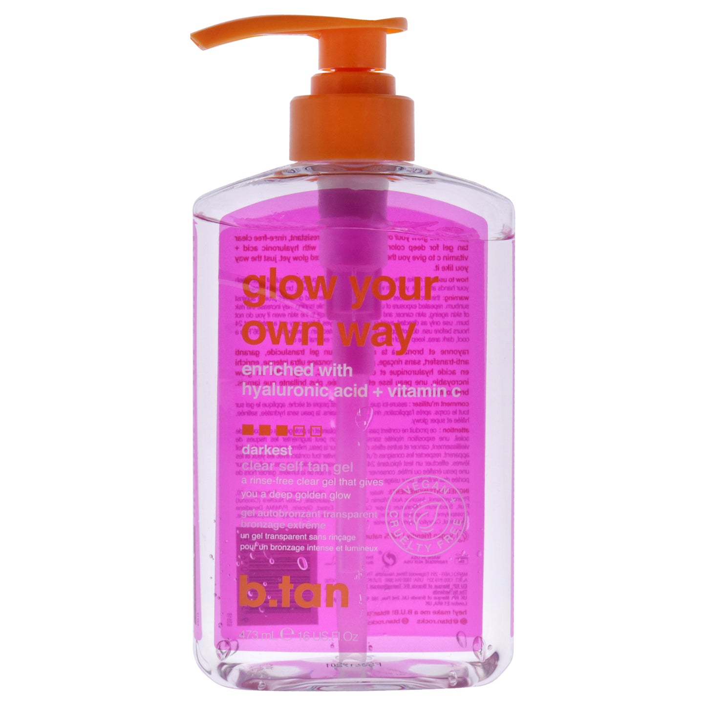 Glow Your Own Way Clear Self Tan Gel by B.Tan for Women - 16 oz Gel