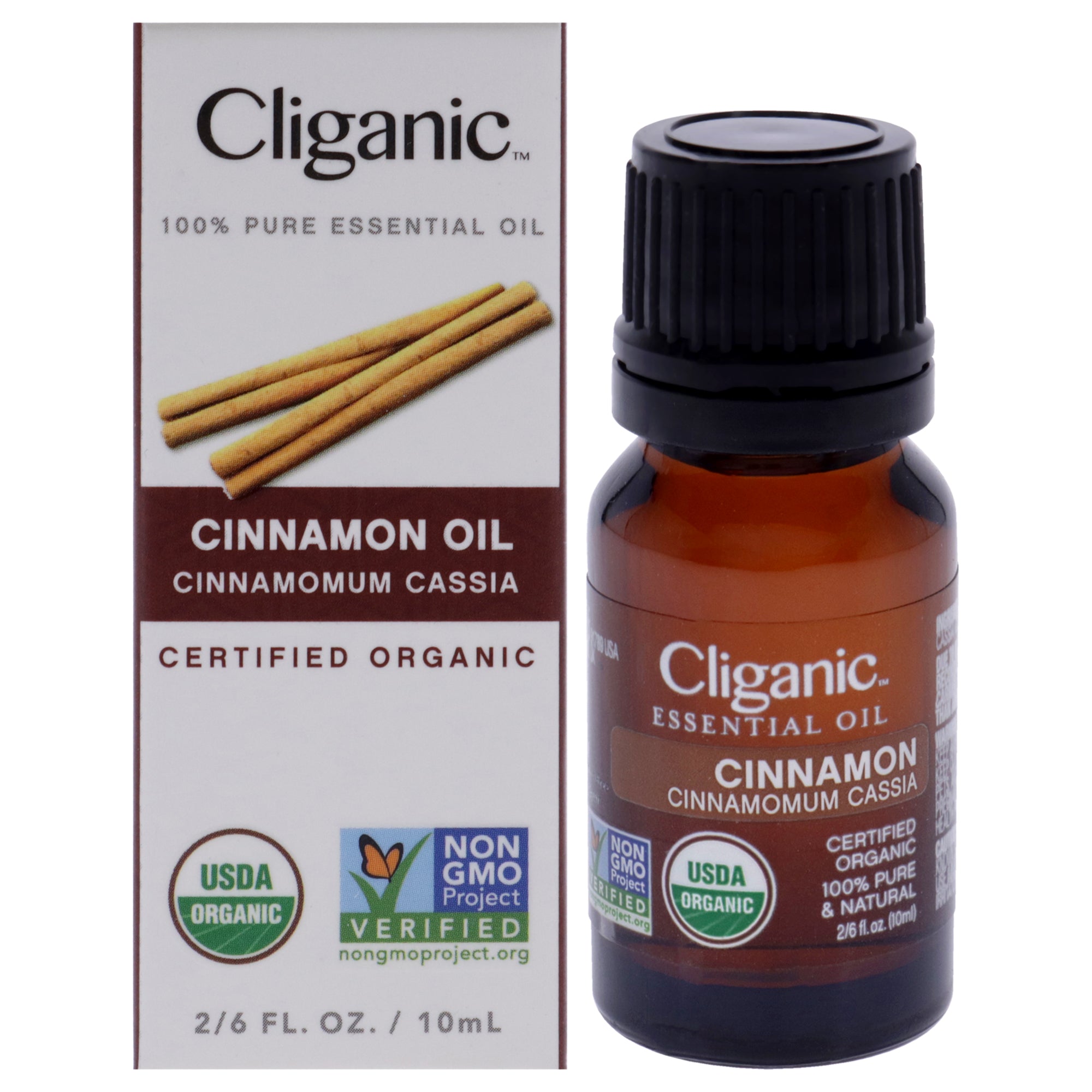Organic Cinnamon Cassia by Cliganic for Unisex - 0.33 oz Oil