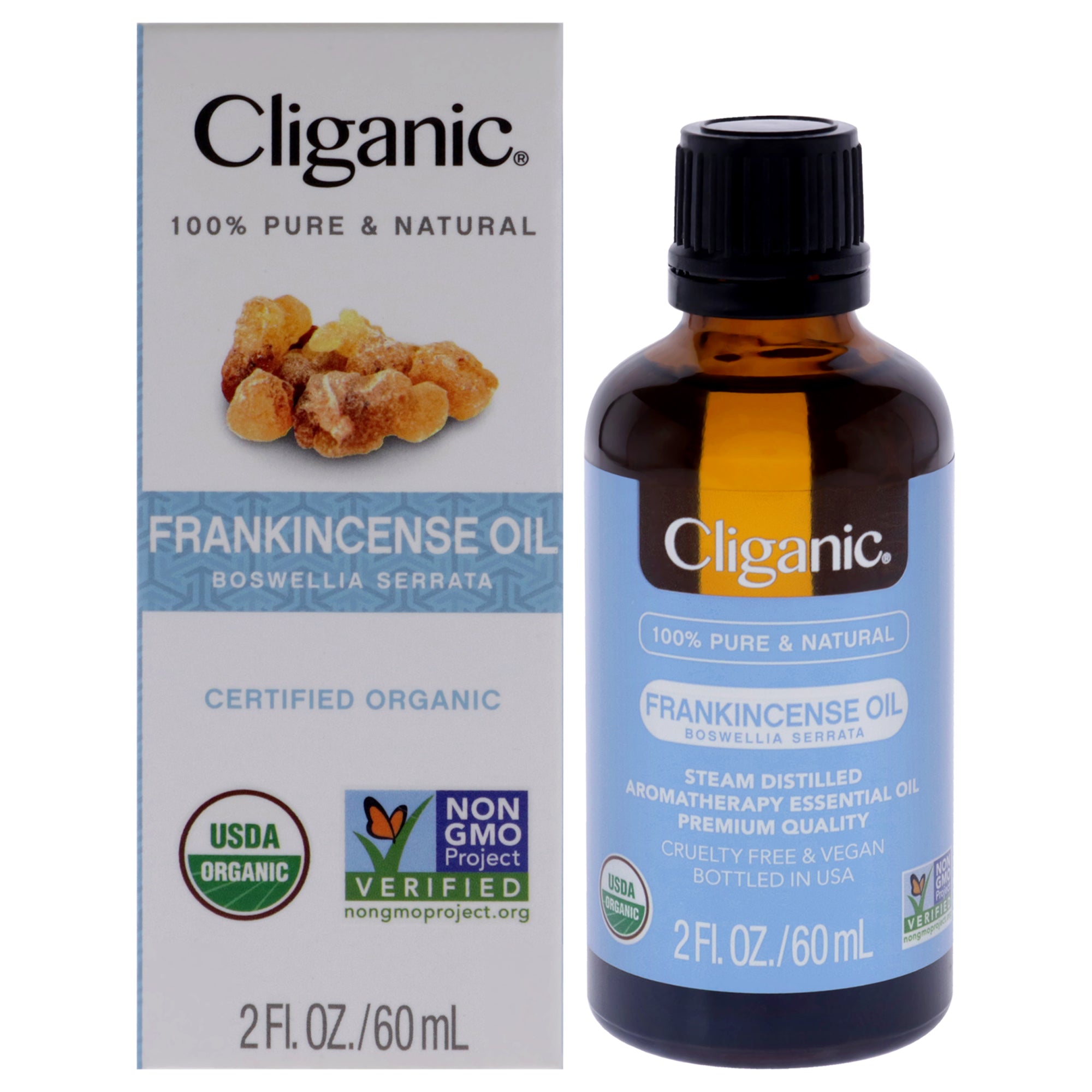 Organic Frankincense by Cliganic for Unisex - 2 oz Oil