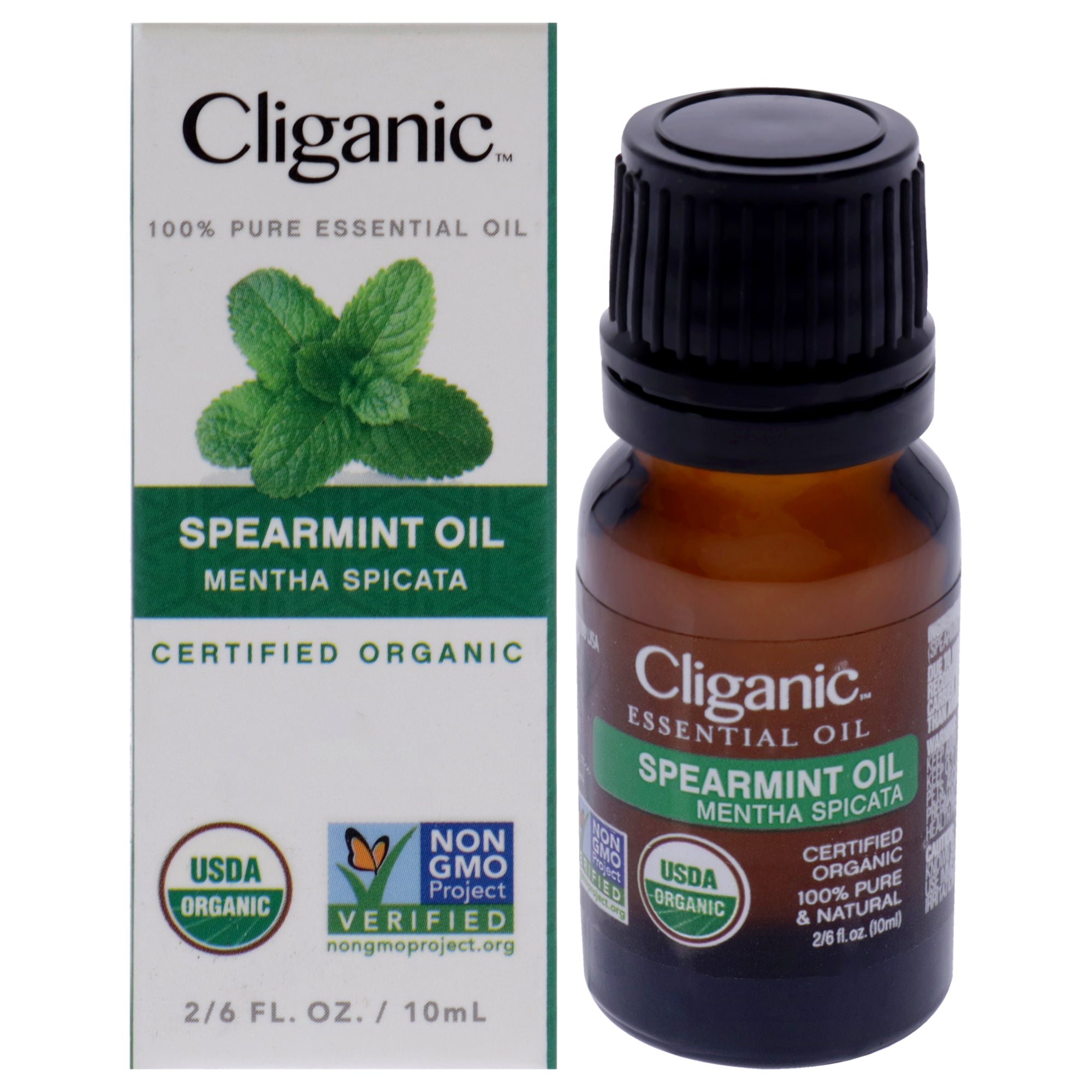 Organic Spearmint by Cliganic for Unisex - 0.33 oz Oil