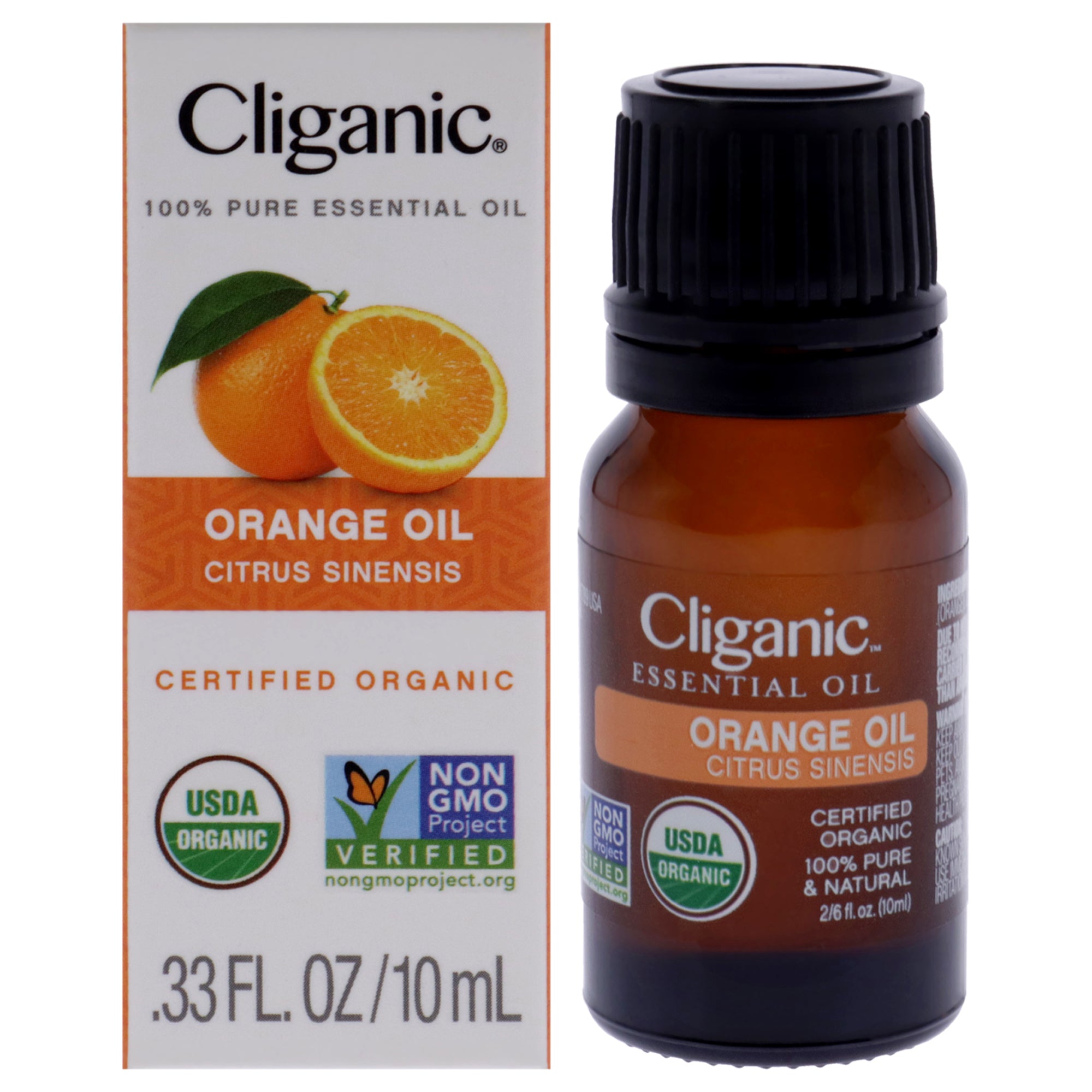 Organic Orange by Cliganic for Unisex - 0.33 oz Oil