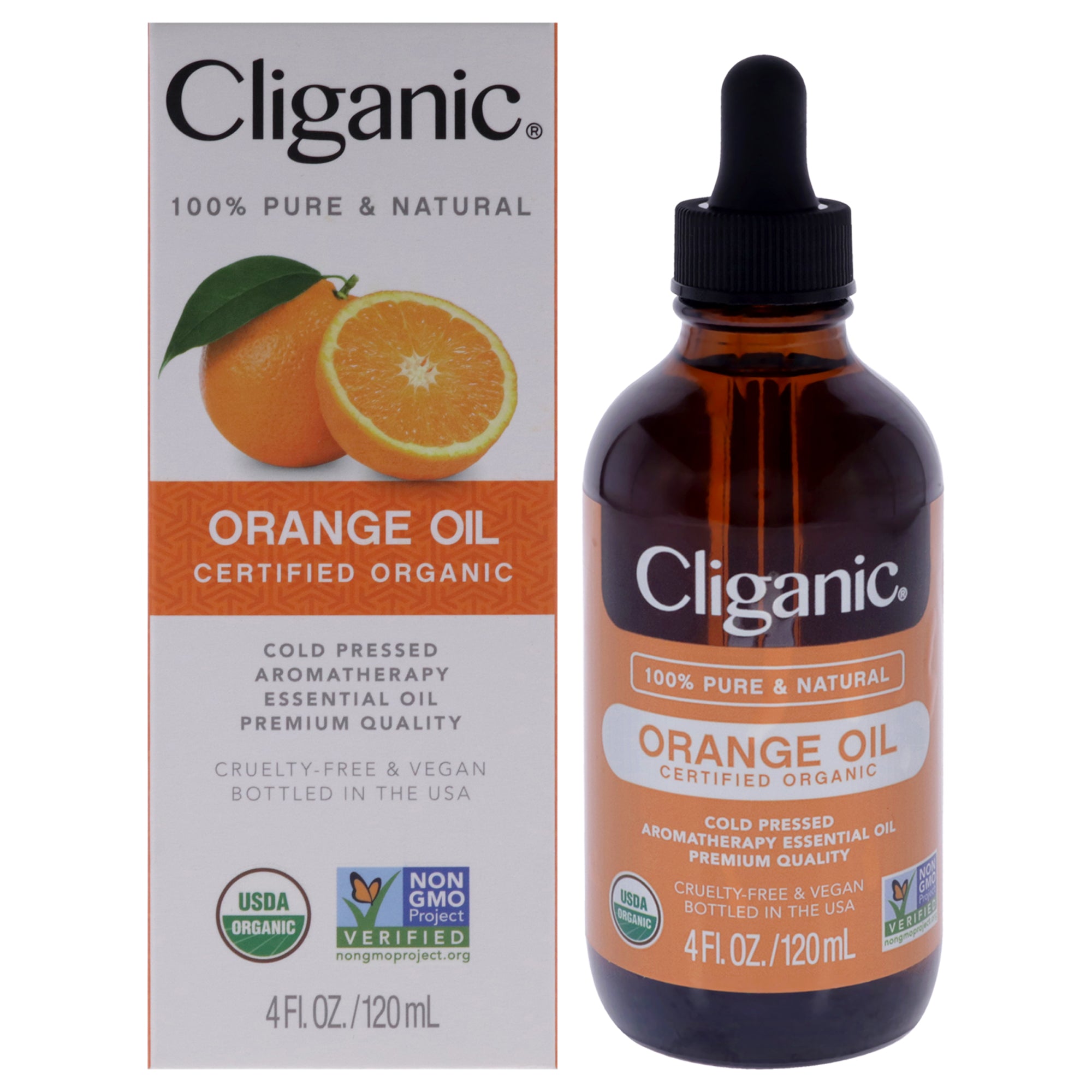 Organic Orange by Cliganic for Unisex - 4 oz Oil