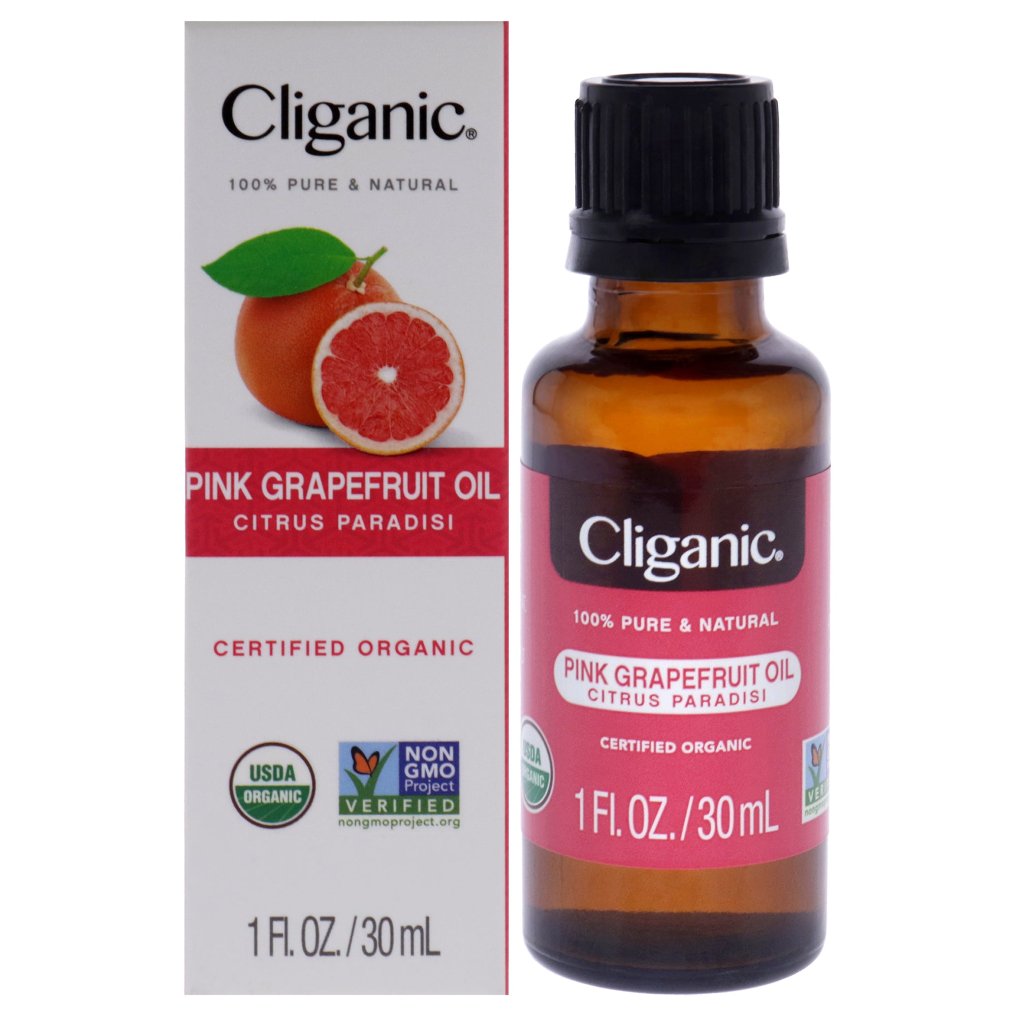 Organic Pink Grapefruit by Cliganic for Unisex - 1 oz Oil