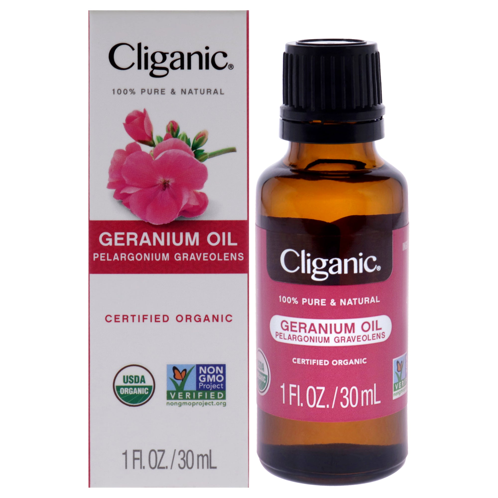 Organic Geranium by Cliganic for Unisex - 1 oz Oil