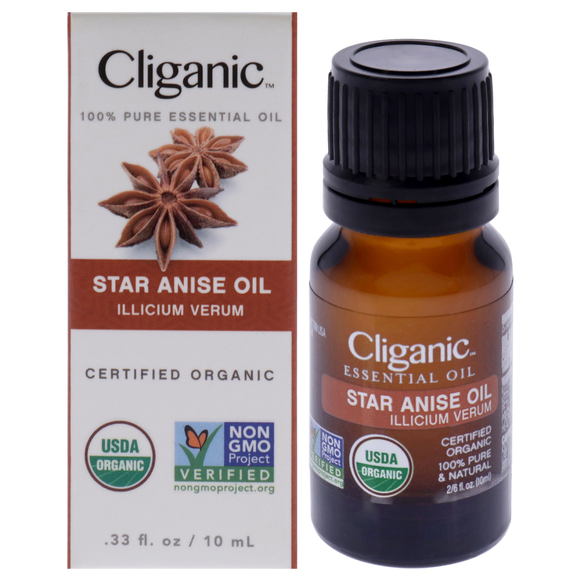 Organic Star Anise by Cliganic for Unisex - 0.33 oz Oil