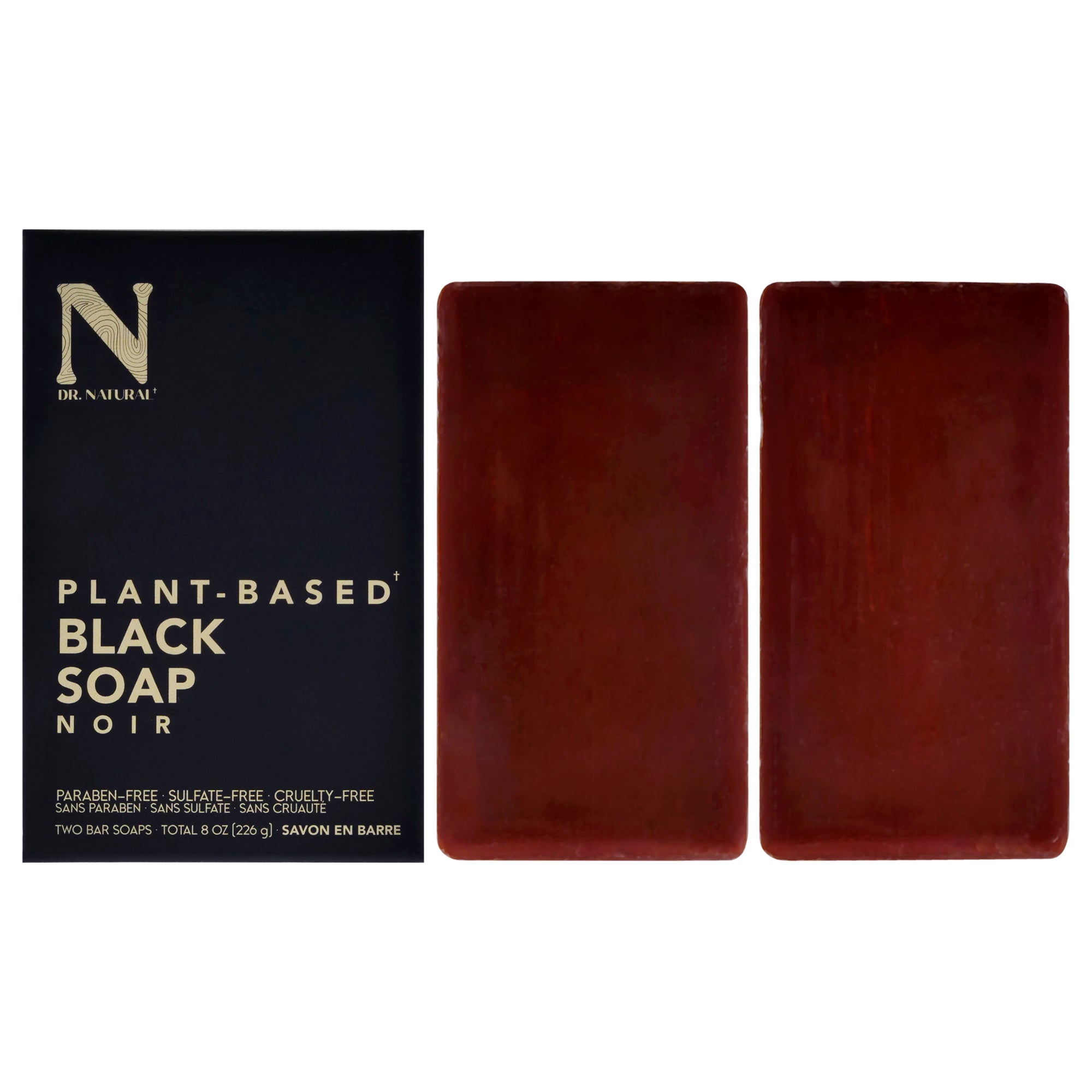 Bar Soap - Black by Dr. Natural for Unisex - 2 x 8 oz Soap