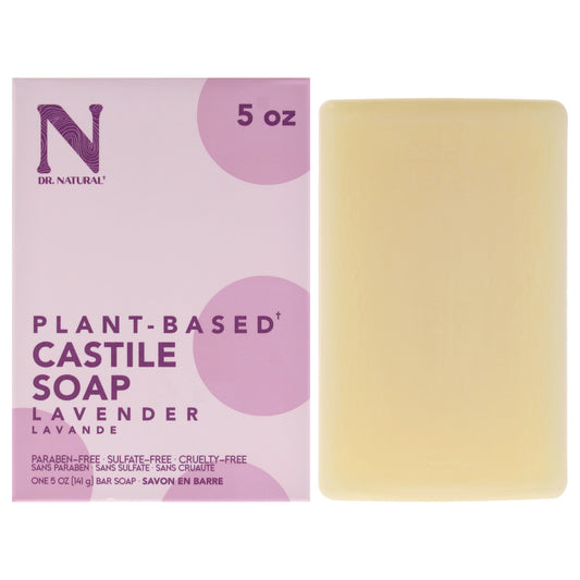 Castile Bar Soap - Lavender by Dr. Natural for Unisex - 5 oz Soap