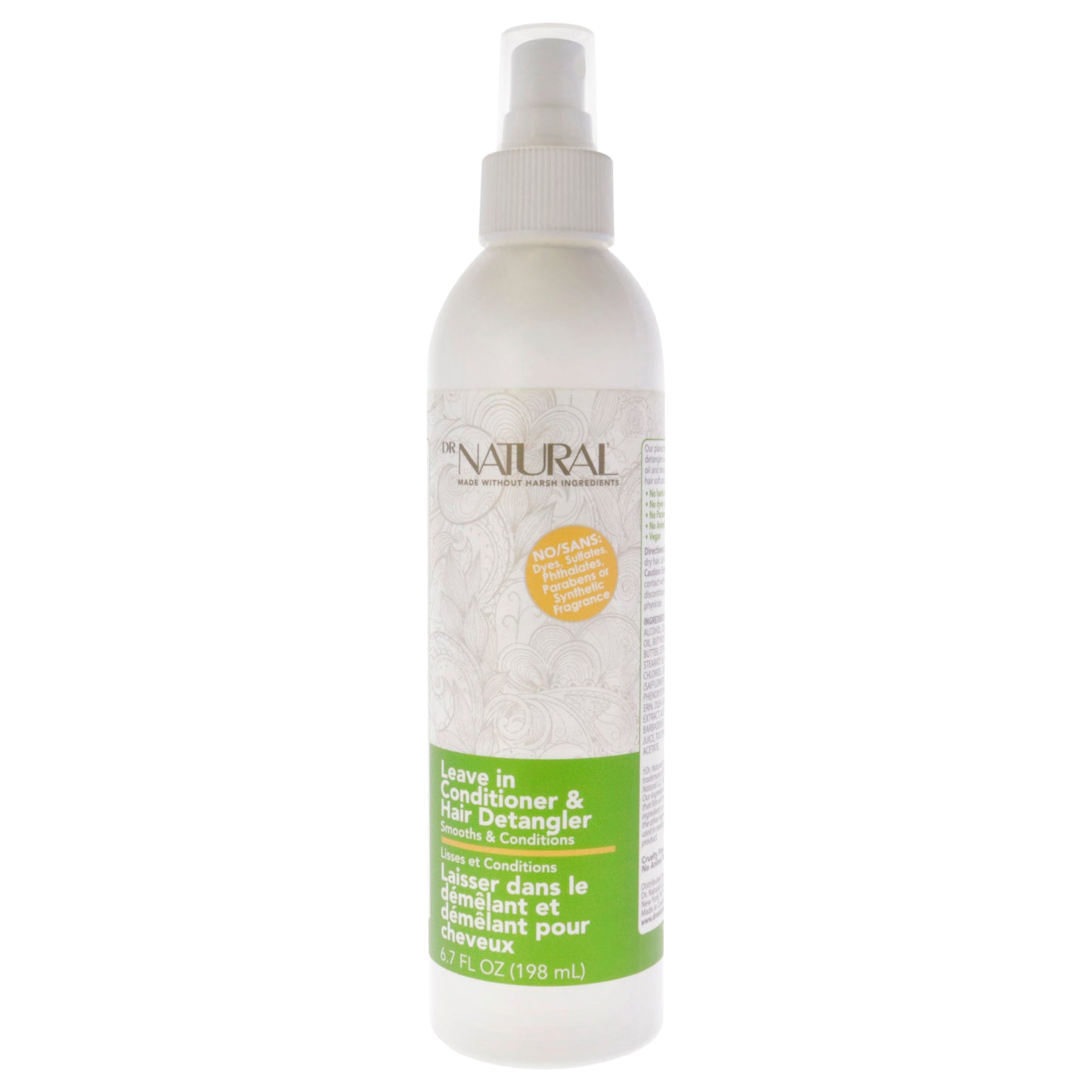 Leave in Conditioner and Detangler by Dr. Natural for Unisex - 6.7 oz Conditioner