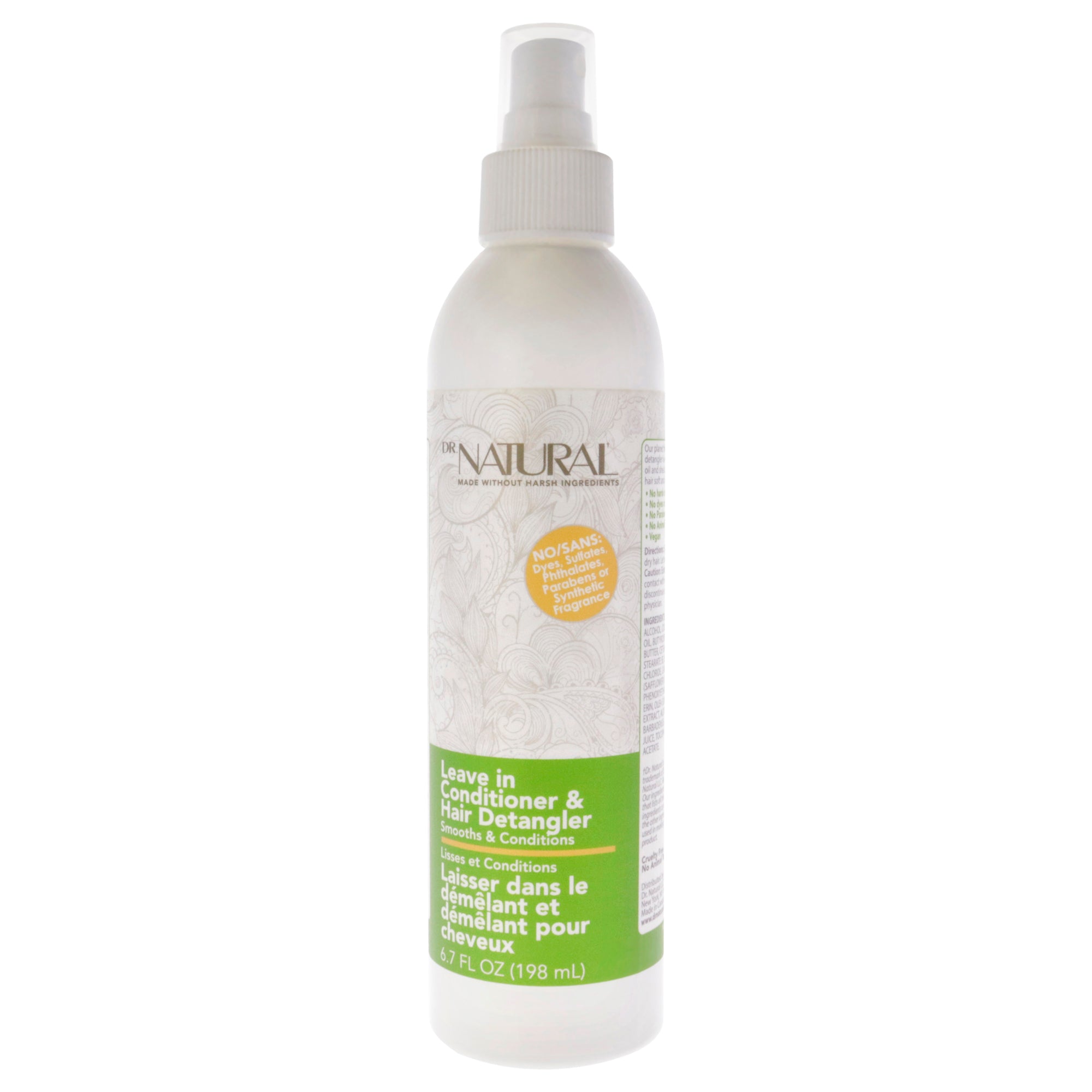 Leave in Conditioner and Detangler by Dr. Natural for Unisex - 6.7 oz Conditioner