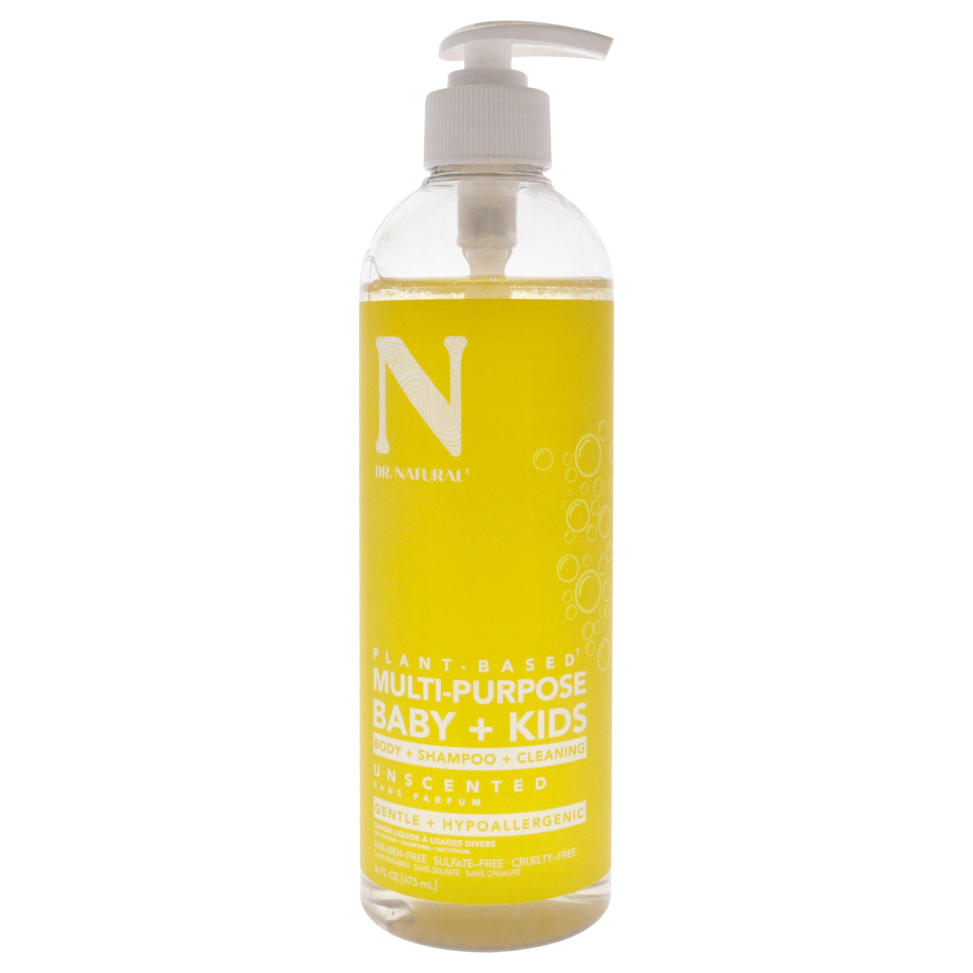Multi-Purpose Baby Plus Kids Soap - Unscented by Dr. Natural for Kids - 16 oz Soap