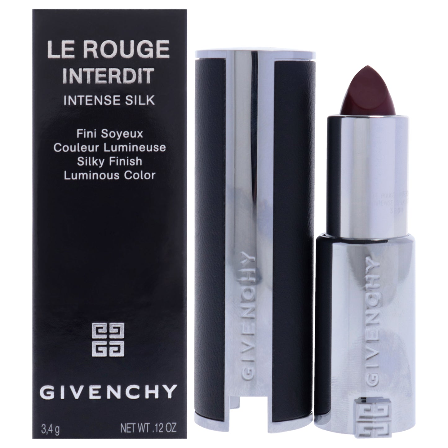 Le Rouge Interdit Intense Silk Lipstick - 334 Grenat Volontaire 0.12 oz Lipstick (Refillable)