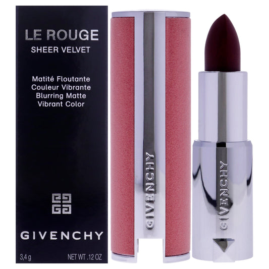 Le Rouge Sheer Velvet Matte Lipstick - 39 Rouge Grenat by Givenchy for Women - 0.12 oz Lipstick (Refillable)