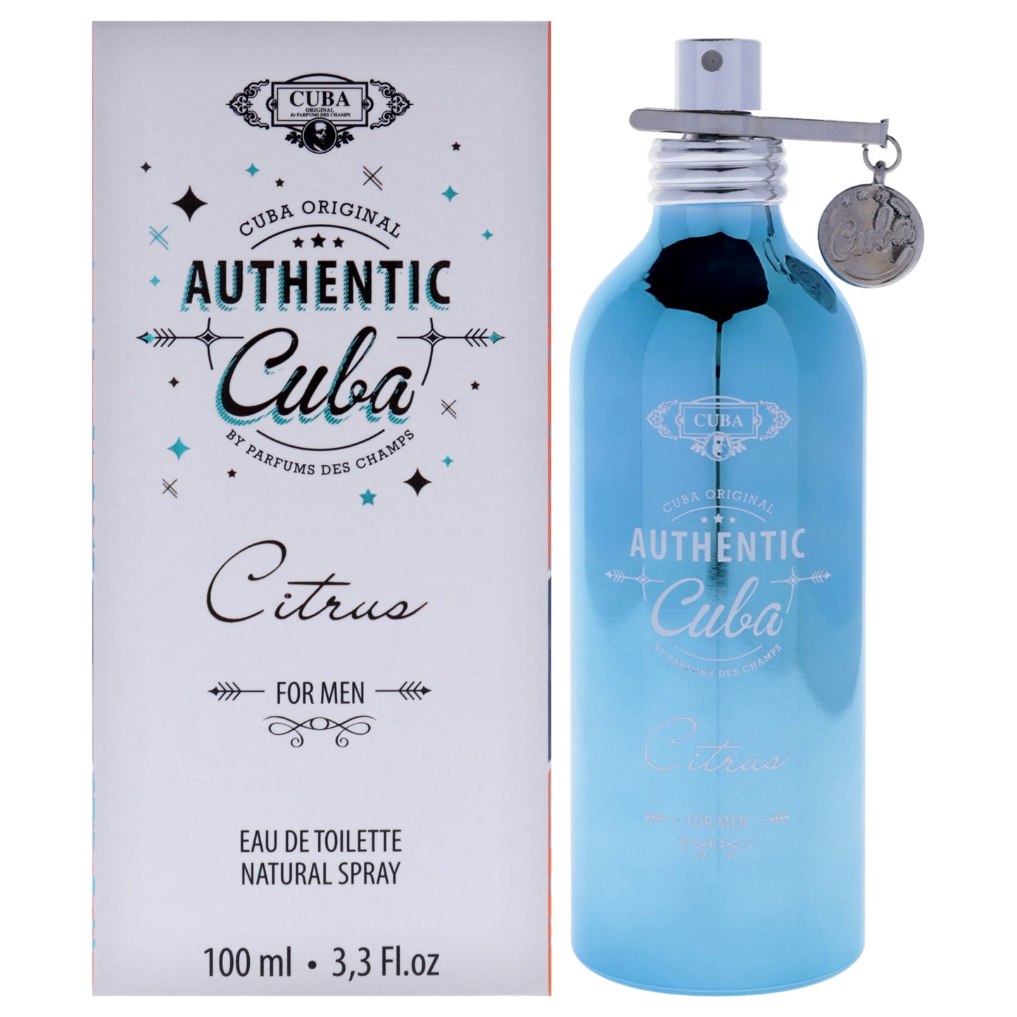 Cuba Authentic Citrus by Cuba for Men - 3.3 oz EDT Spray