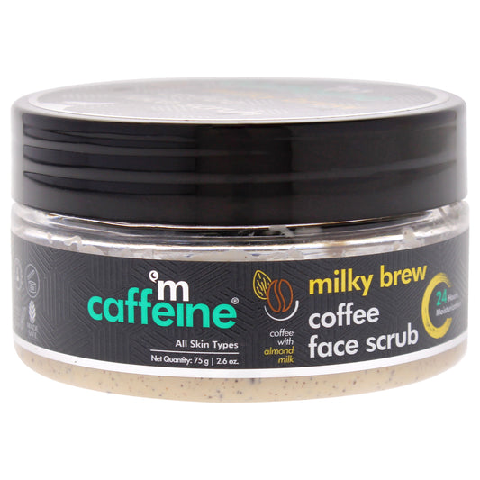 Milky Brew Coffee Face Scrub - Almond Milk - All Skin Types by mCaffeine for Unisex - 2.6 oz Scrub