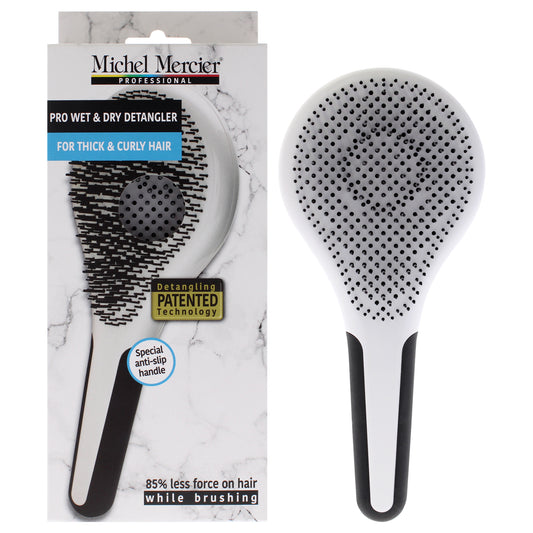 Pro Wet and Dry Detangler - Thick and Curly Hair by Michel Mercier for Unisex - 1 Pc Hair Brush