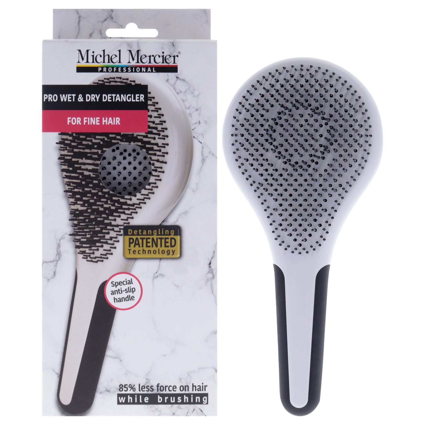 Pro Wet and Dry Detangler - Fine Hair by Michel Mercier for Unisex - 1 Pc Hair Brush