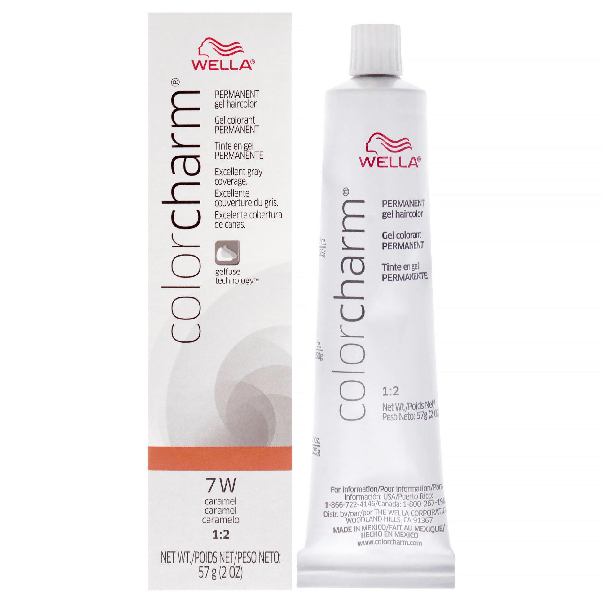 Color Charm Permanent Hair Color Gel - 7W Caramel by Wella for Women - 2 oz Hair Color