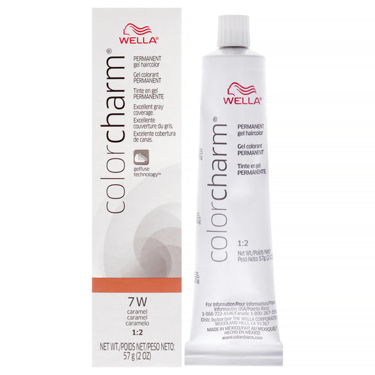 Color Charm Permanent Hair Color Gel - 7W Caramel by Wella for Women - 2 oz Hair Color
