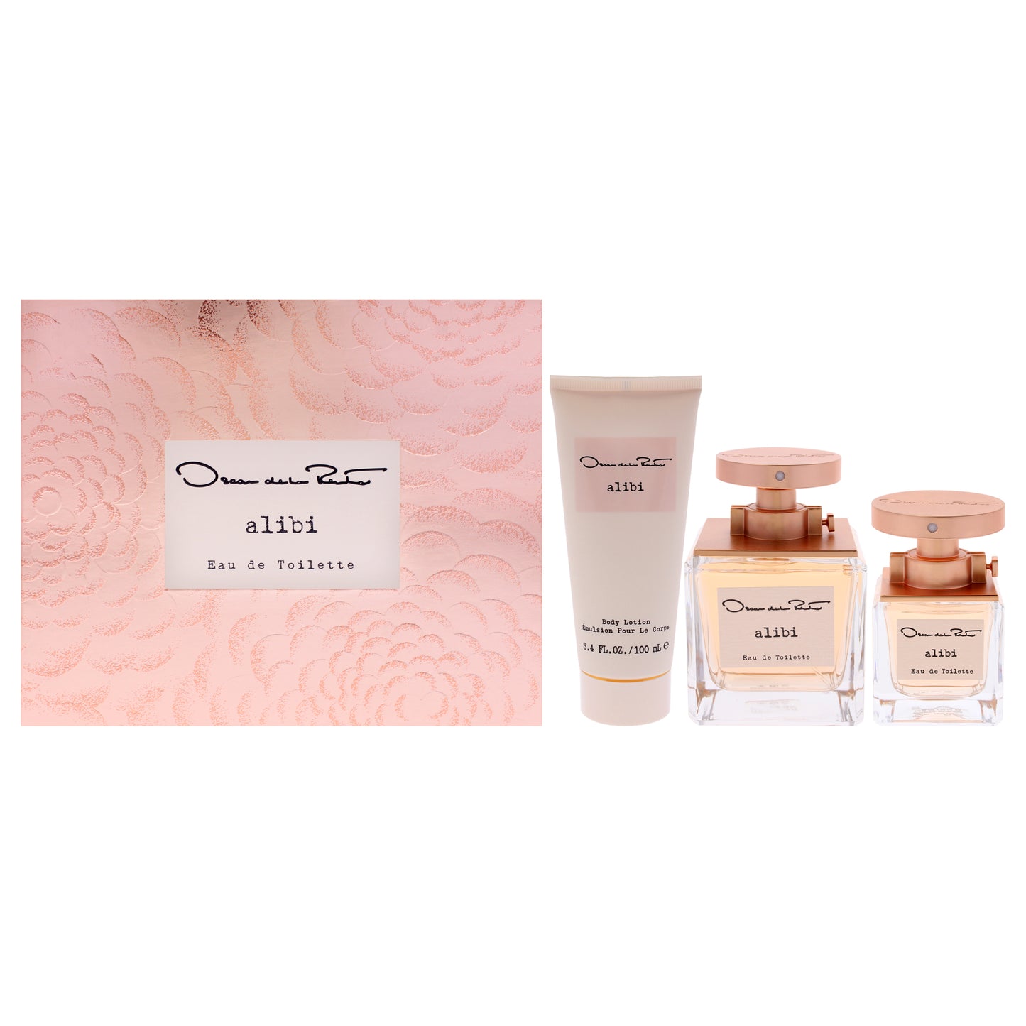 Alibi by Oscar De La Renta for Women - 3 Pc Gift Set 3.4oz EDT Spray, 1oz EDT Spray 3.4oz Body Lotion