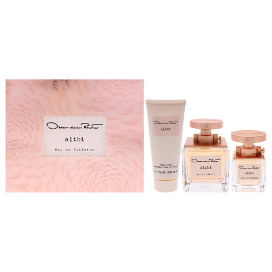 Alibi by Oscar De La Renta for Women - 3 Pc Gift Set 3.4oz EDT Spray, 1oz EDT Spray 3.4oz Body Lotion