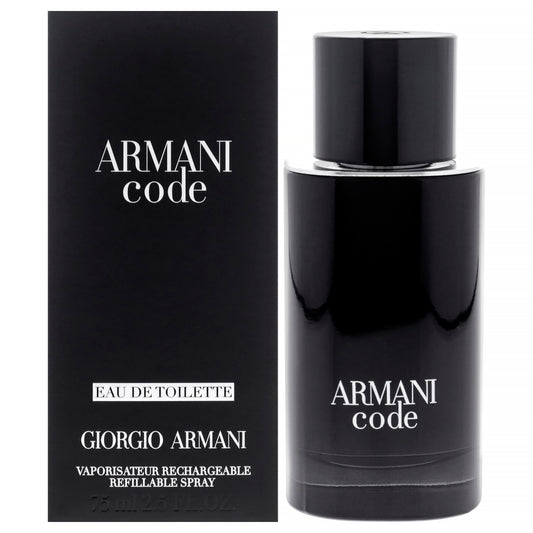 Armani Code by Giorgio Armani for Men - 2.5 oz EDT Spray (Refillable)
