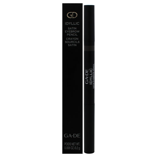 Idyllic Satin Eyebrow Pencil - 600 Grey Brown by GA-DE for Women - 0.008 oz Eyebrow Pencil