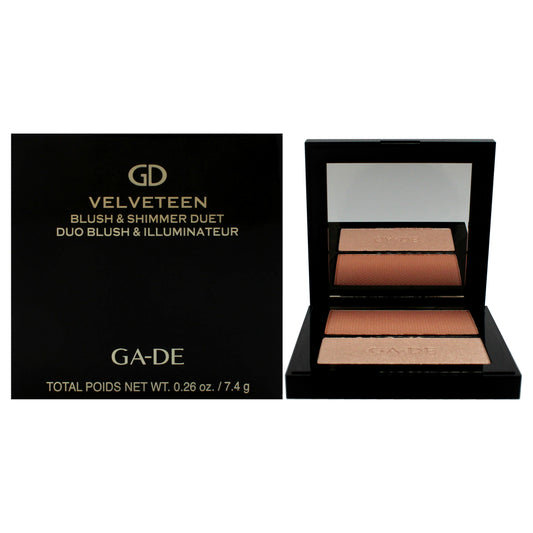 Velveteen Blush and Shimmer Duet - 32 Vintage and Glow by GA-DE for Women - 0.26 oz Blush