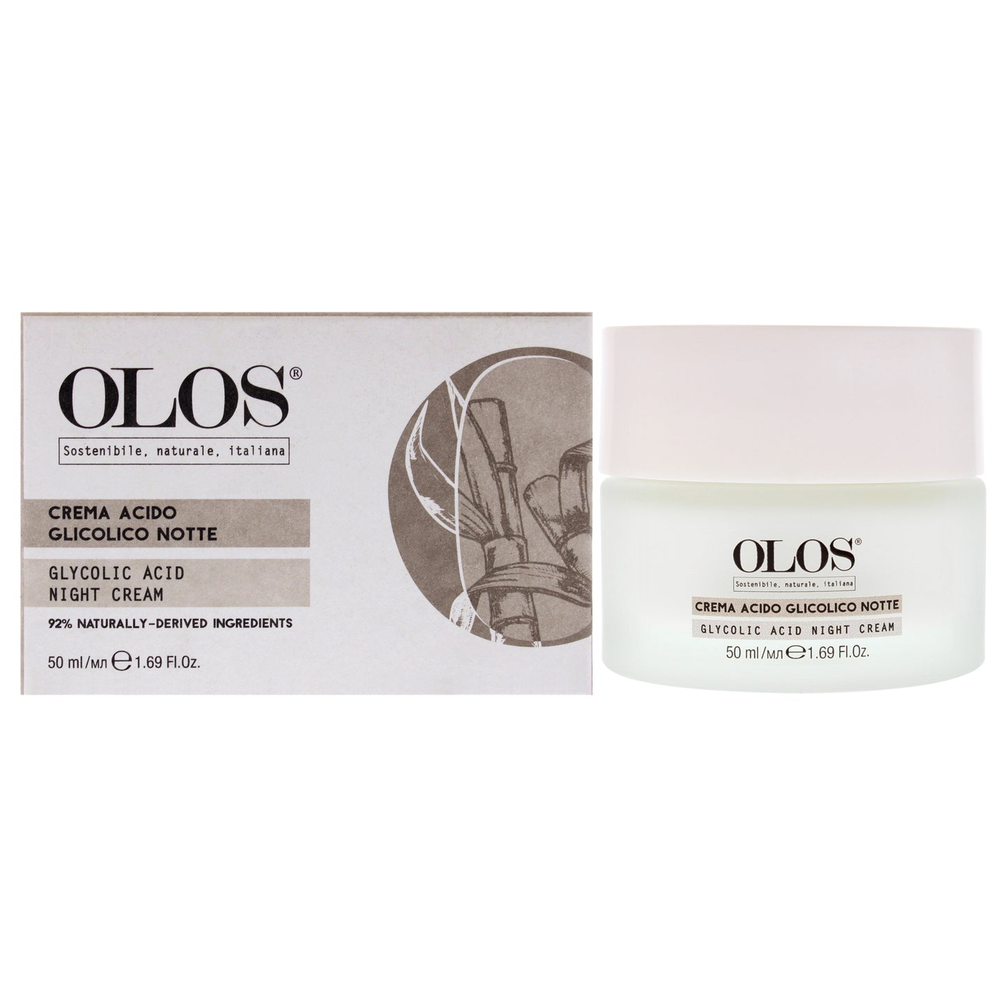 Glycolic Acid Night Cream by Olos for Unisex - 1.7 oz Cream